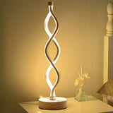 Luminária Abajur de Mesa Espiral Dupla