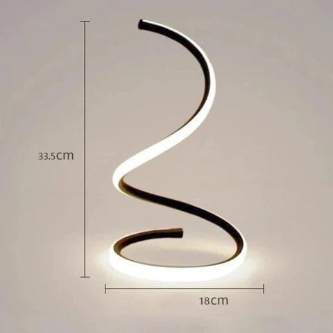 Loja Capricho Abajur - 0010 Luminária Abajur de Mesa Minimalista em Espiral