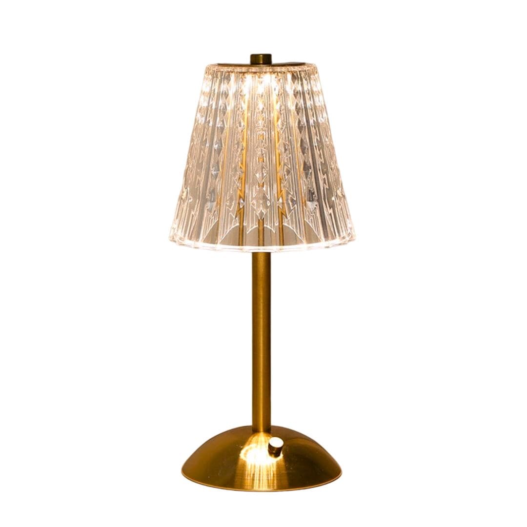 Loja Capricho Abajur - 0011 01 Unidade Luminária Abajur de Mesa Móvel Vintage em Acrílico Recarregável e Sem Fio