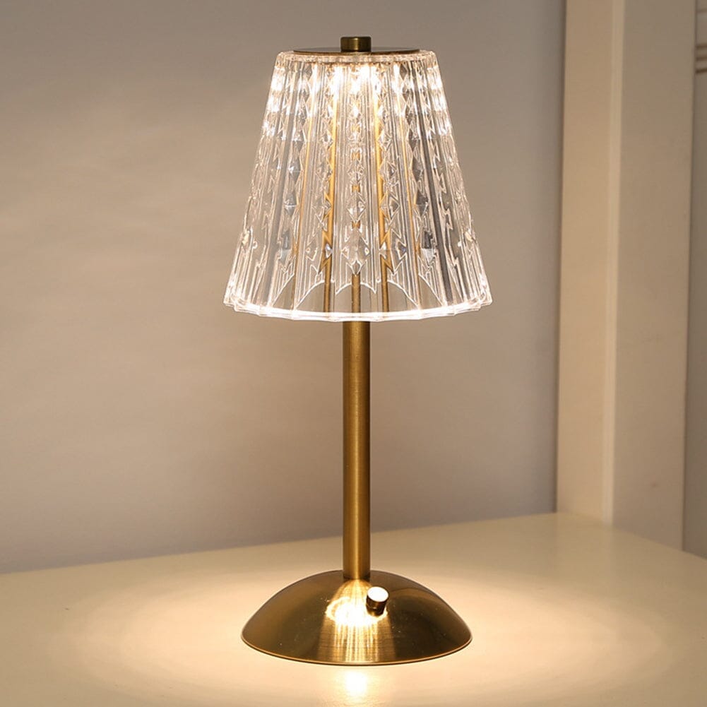 Loja Capricho Abajur - 0011 01 Unidade Luminária Abajur de Mesa Móvel Vintage em Acrílico Recarregável e Sem Fio