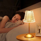 Loja Capricho Abajur - 0011 01 Unidade Luminária Abajur de Mesa Móvel Vintage em Acrílico Recarregável e Sem Fio