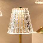 Loja Capricho Abajur - 0011 01 Unidade Luminária Abajur de Mesa Móvel Vintage em Acrílico Recarregável e Sem Fio