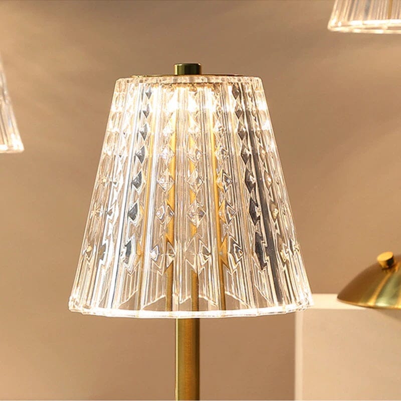 Loja Capricho Abajur - 0011 01 Unidade Luminária Abajur de Mesa Móvel Vintage em Acrílico Recarregável e Sem Fio