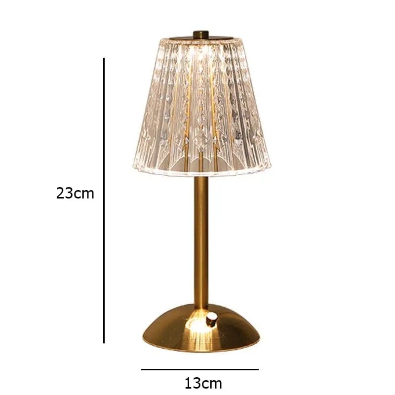 Loja Capricho Abajur - 0011 01 Unidade Luminária Abajur de Mesa Móvel Vintage em Acrílico Recarregável e Sem Fio
