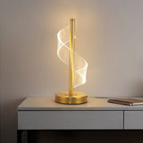 Luminária Abajur de Mesa Touch em Espiral Acrílico