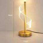 Loja Capricho Abajur - 0014 Luz quente Luminária Abajur de Mesa Touch em Espiral Acrílico