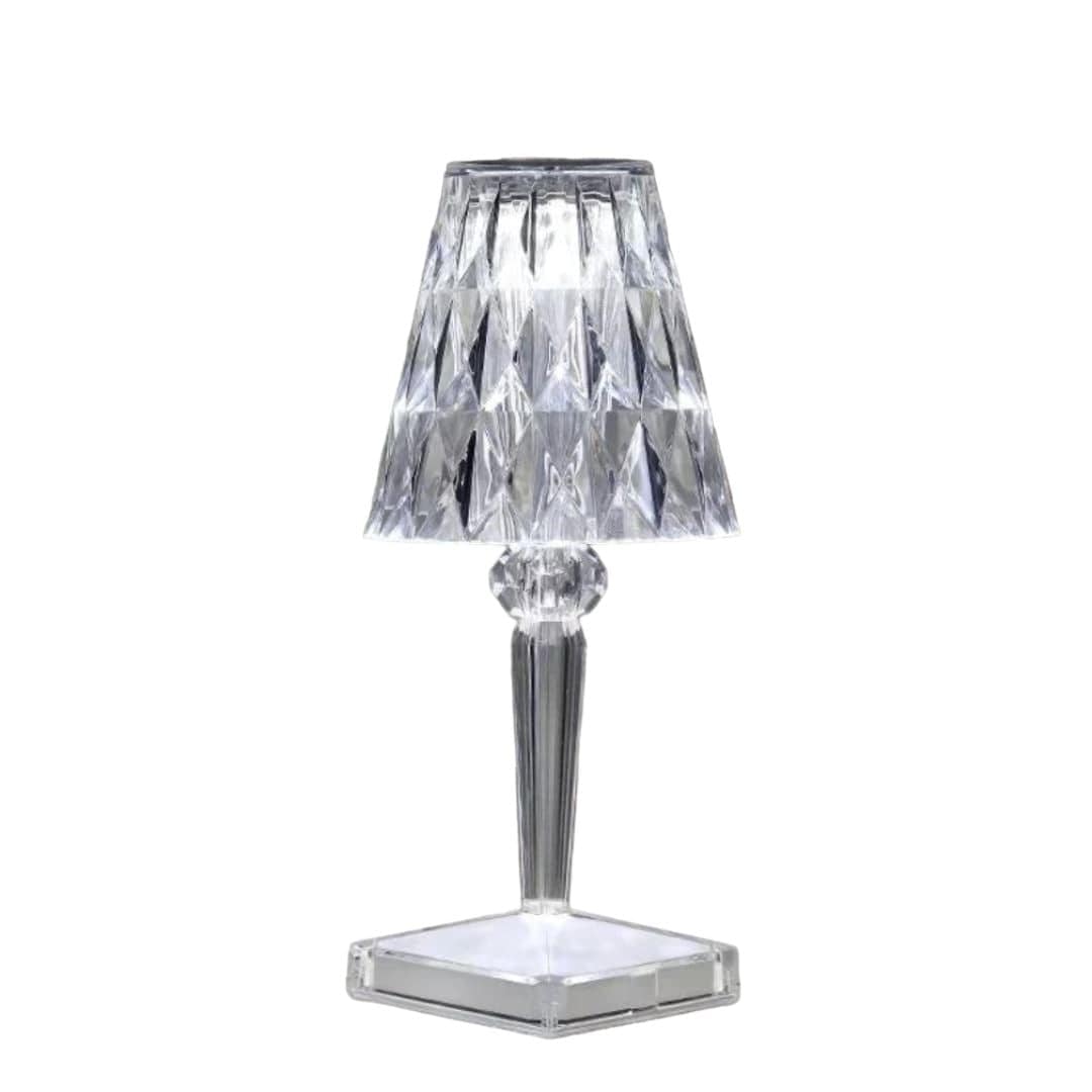 Loja Capricho Abajur - 0031 Luminária Vintage Cristal Touch de Mesa em Led - 16 Cores e Controle Remoto