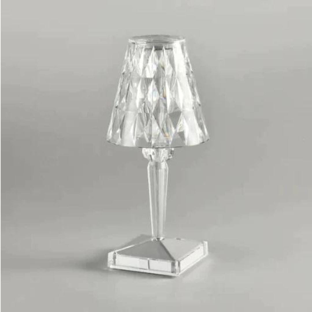 Loja Capricho Abajur - 0031 Luminária Vintage Cristal Touch de Mesa em Led - 16 Cores e Controle Remoto