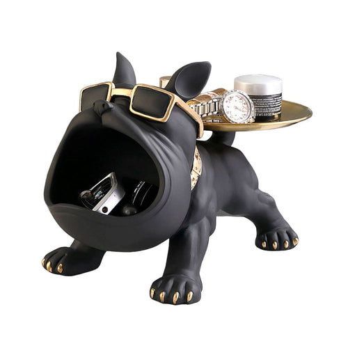 Loja Capricho Aparador - 0002 Escultura Aparador Bulldog Francês Decor Cool (Suporte Duplo)