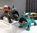 Loja Capricho Aparador - 0002 Escultura Aparador Bulldog Francês Decor Cool (Suporte Duplo)