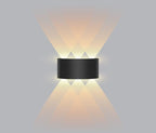 Loja Capricho Arandela 0005 Preto / 3 feixes de luz Luminária Arandela de Parede 4 Feixes de Luz para Jardim Escada