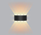 Loja Capricho Arandela 0005 Preto / 4 feixes de luz Luminária Arandela de Parede 4 Feixes de Luz para Jardim Escada
