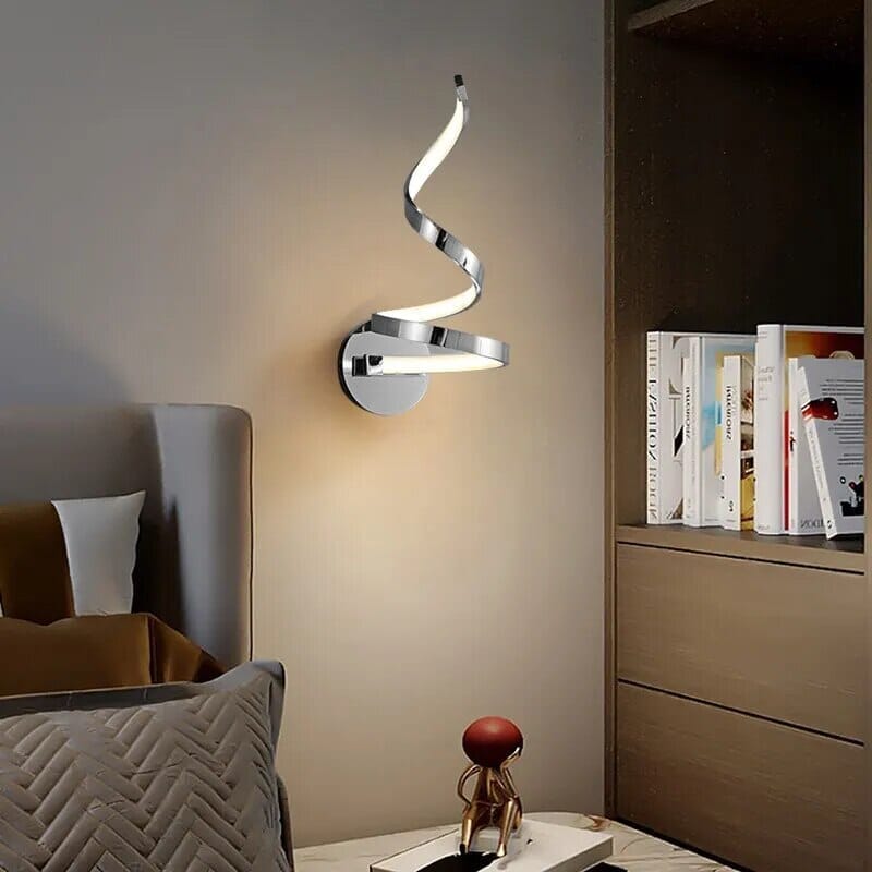Loja Capricho Arandela 0034 Prata / Quente Luminária Arandela Luxuosa Minimalista em Espiral
