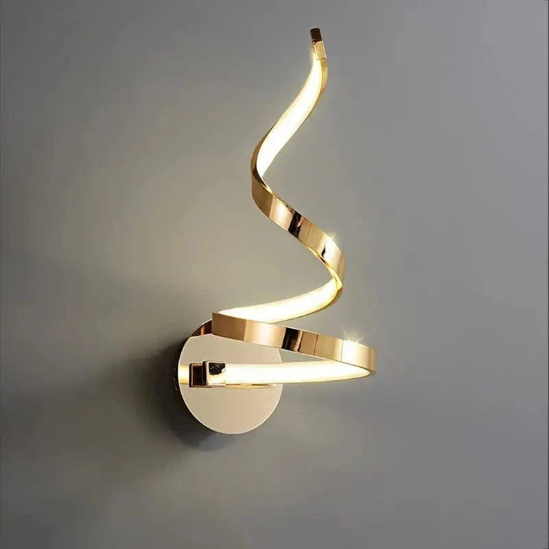 Loja Capricho Arandela 0034 Dourado / Quente Luminária Arandela Luxuosa Minimalista em Espiral