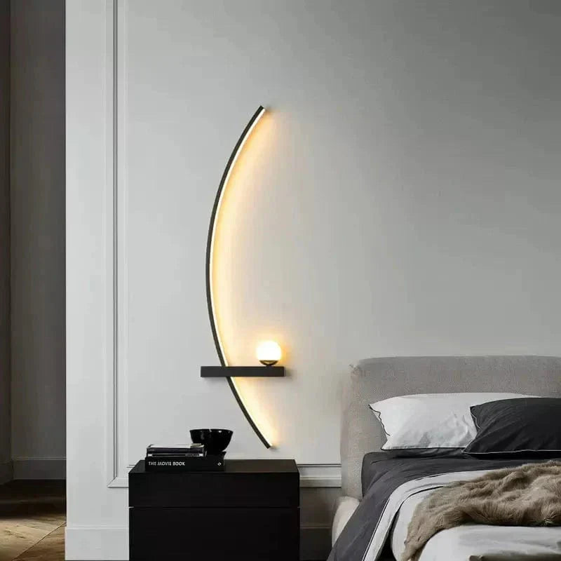 Loja Capricho Arandela 0035 55cm / Lado Direito / Quente Luminária Arandela Minimalista de Parede Boat Led