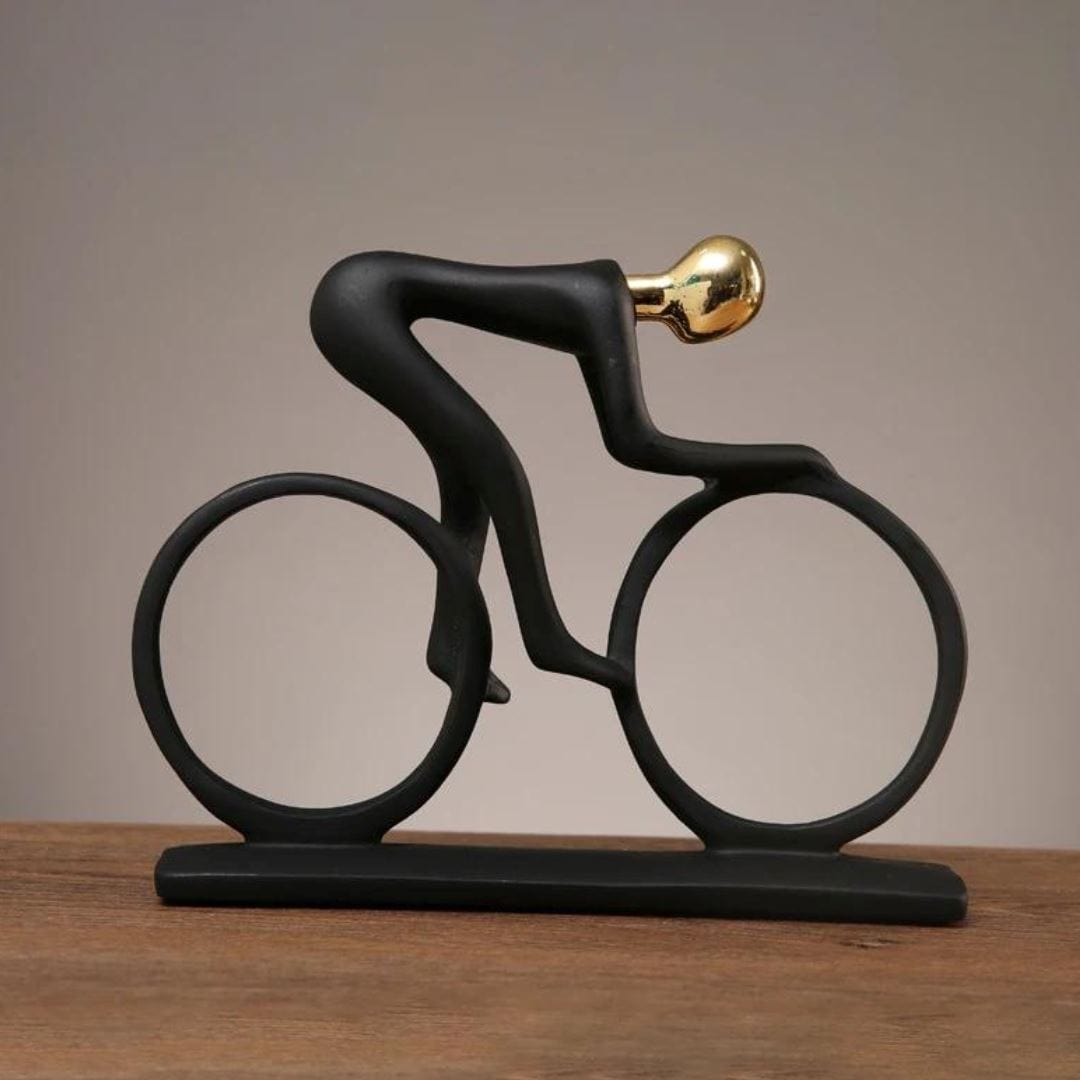 Loja Capricho Dourado Escultura Contemporânea Abstrata Ciclista