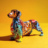 Escultura Basset Grafite Street & Colors