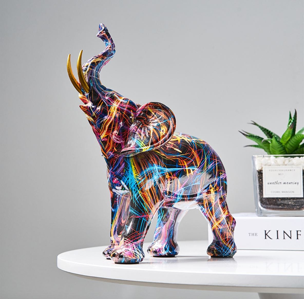 Loja Capricho Grafite - 0012 Collors / 8.5cm x 18cm Escultura Elefante Grafite Street & Colors