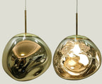 Loja Capricho Lustre - 0013 Dourado / 15cm Lustre Pendente Luxuoso Lava Macaron Nórdico