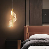 Lustre Pendente de Luxo em Espiral Acrílico