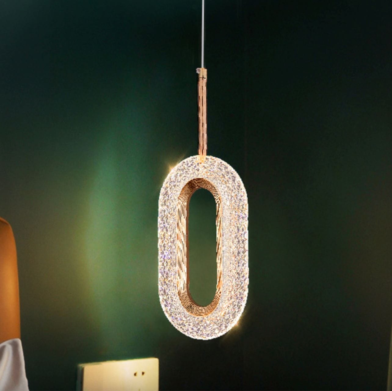 Loja Capricho Pendente - 0020 Lustre Pendente de Luxo Cristal Oval