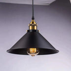 Loja Capricho Pendente - 0024 Preto e Dourado / 01 Unidade Lustre Pendente Vintage Retrô para Quarto Cozinha Balcão
