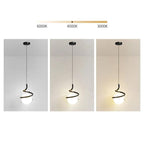 Loja Capricho Pendente - 0036 Lustre Pendente Orbit Spiral em LED