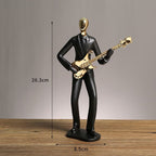 Loja Capricho Resina - 0027 Guitarrista Escultura Minimalista e Moderna Cia Musical
