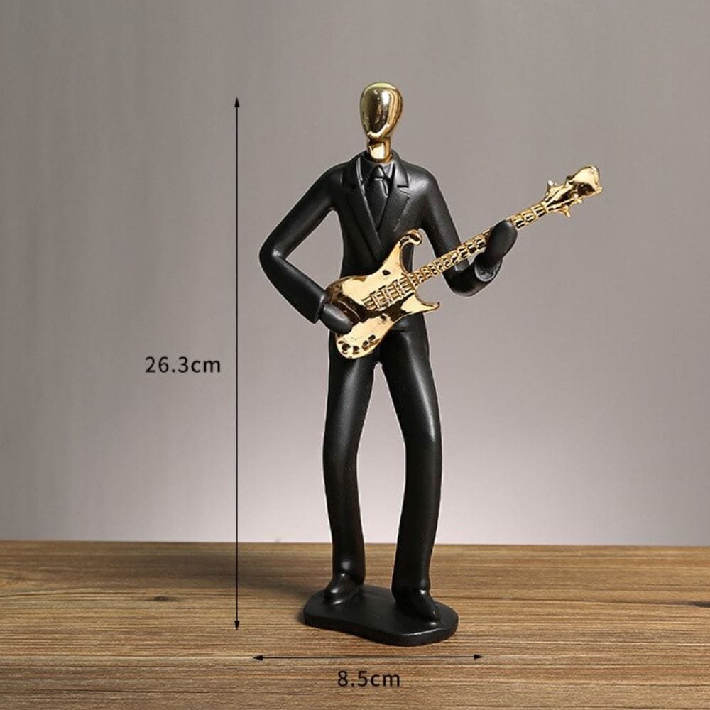Loja Capricho Resina - 0027 Guitarrista Escultura Minimalista e Moderna Cia Musical