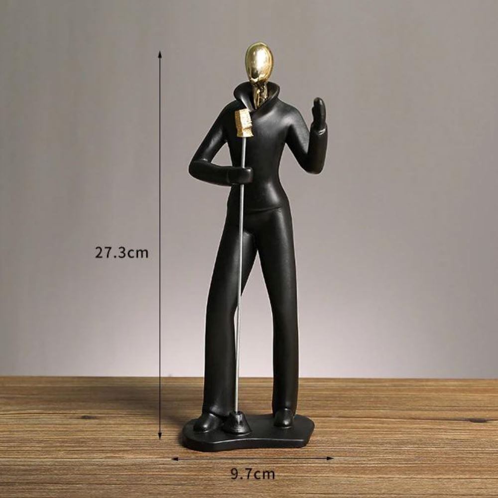 Loja Capricho Resina - 0027 Cantor Escultura Minimalista e Moderna Cia Musical
