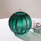 Loja Capricho Vaso - 0013 Verde / 16cm Vaso Luxuoso de Vidro Cactus Minimalista